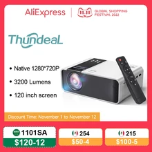 ThundeaL HD Mini Projector TD90 Native 1280 x 720P LED Android WiFi Projector Video Home Cinema 3D Smart Movie Game Proyector