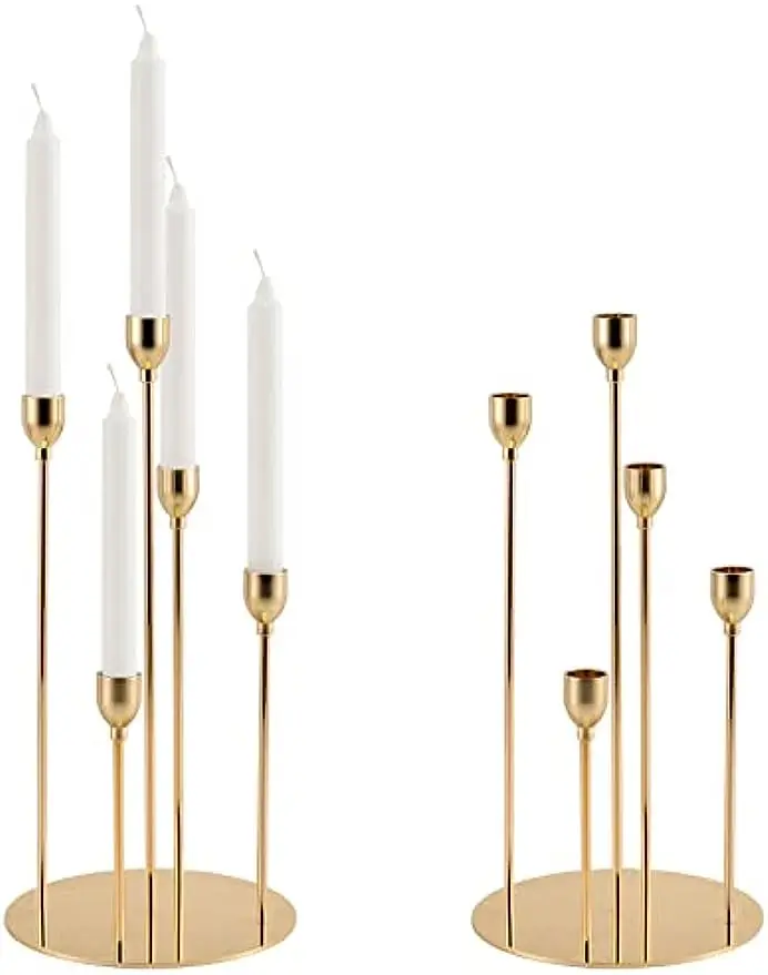 Centerpieces, Metal Candlestick Holder For Dinning Table Wed