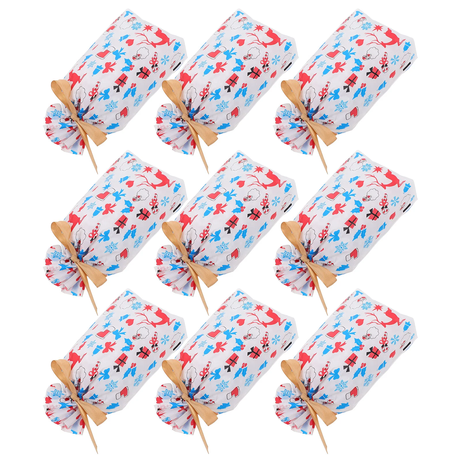 

50pcs Decorative Gift Bags Christmas Drawstring Candy Pouches (Assorted Color)