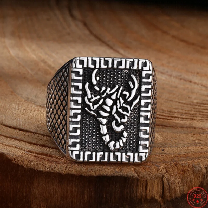 Мужские и женские кольца-талисманы из серебра 925 пробы в стиле ретро