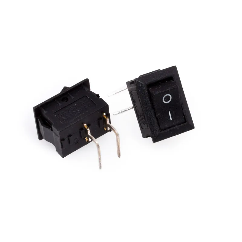 Фото 20шт KCD11 кнопочный переключатель 10x15 мм SPST 2Pin 3Pin 3A 250V 6A KCD11 защелкивающийся Переключатель ВКЛ/ВЫКЛ лодки клавишный переключатель черный красный белый №5