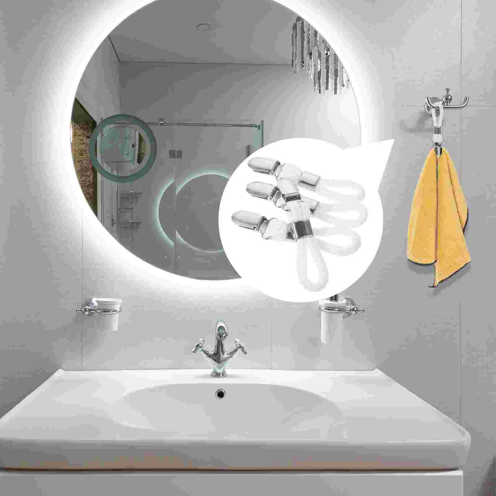

4Pcs Towel Clip Hanger Tea Towel Clips with for Cupboards Balcony Bathroom