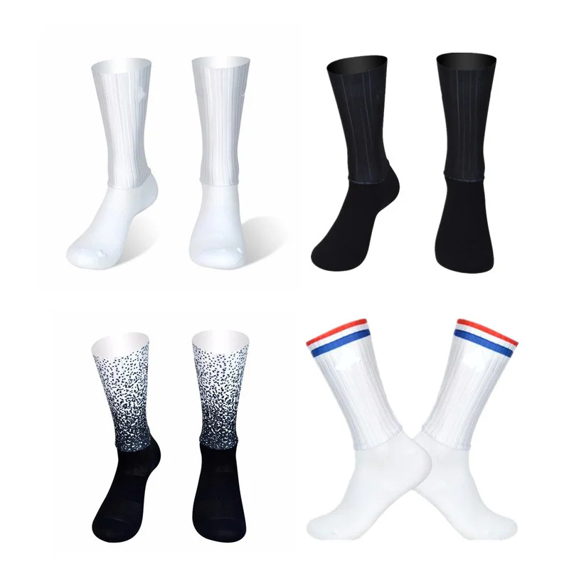 Anti Slip Silicone Seamless Aero Socks New Summer Breathable Cycling Socks Men Women Road Bike Calcetines Ciclismo Dropshipping