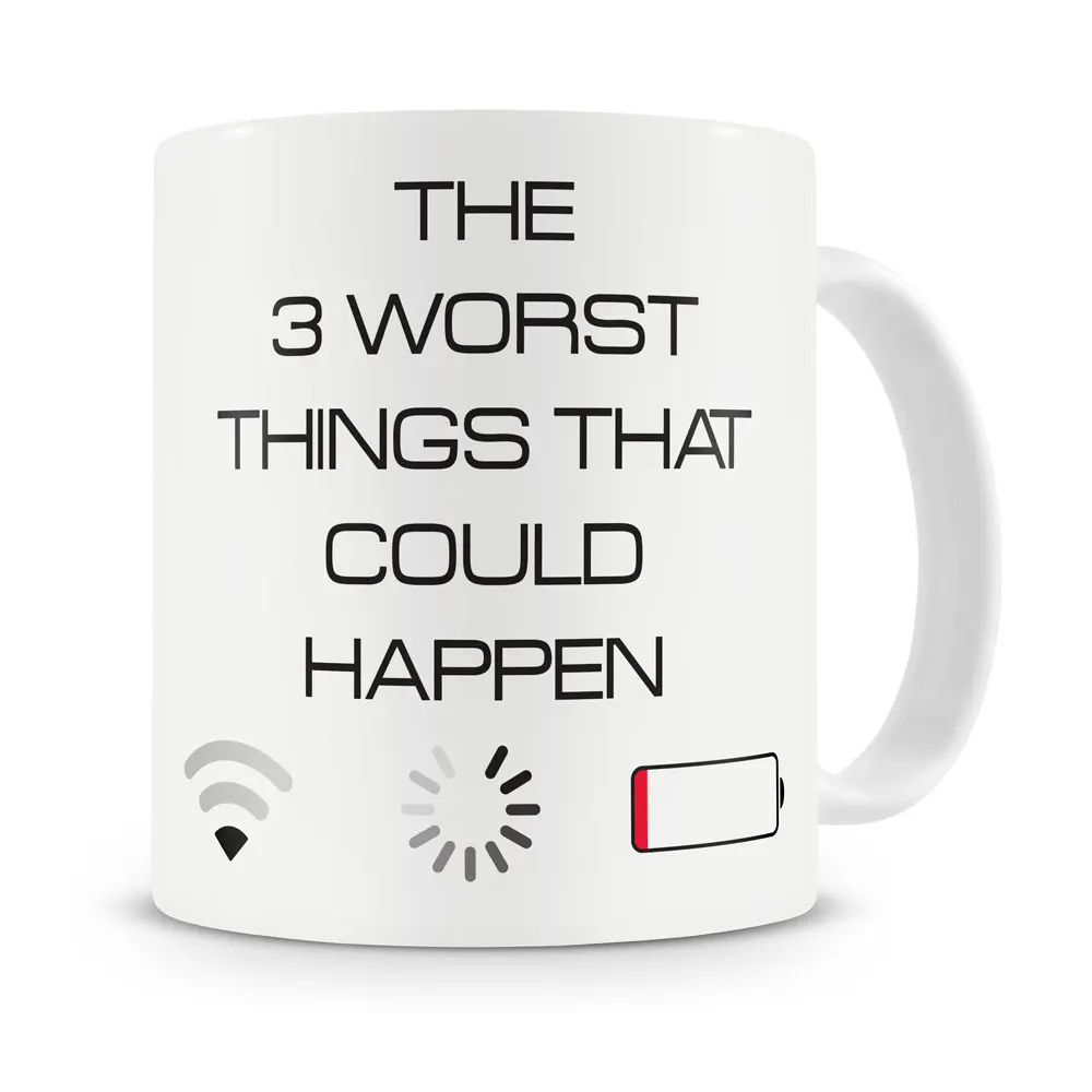 

Geek Gift Nerd Present Gadget WIFI Coffee Mugs Double-sided Tea Cups Home Decal Friend Gifts Kid Milk Mugs Novelty Beer Cups