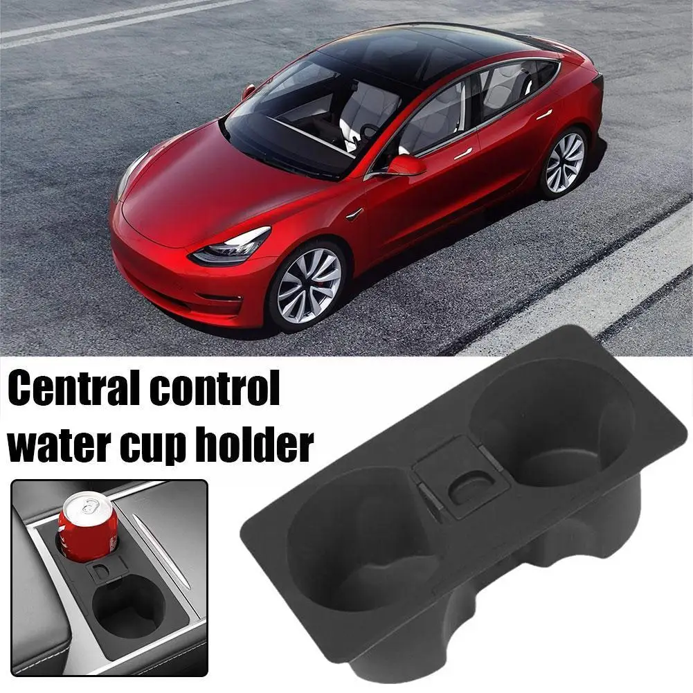 

For Car Sticker Model 3 Y Car Central Control Water Box Holder Silicone Holder Storage Stopper Console Insert Cup Cup J5f9