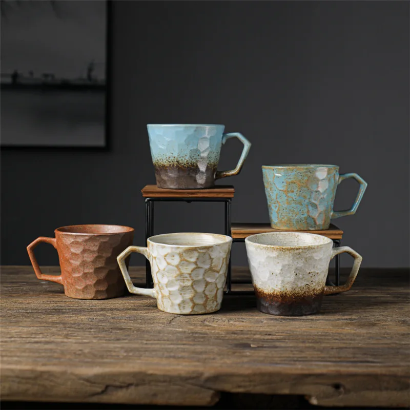 

Japanese Coarse Pottery Coffee Mug Breakfast Creative Afternoon Mug Tea Mug Retro Ceramic Water Mug