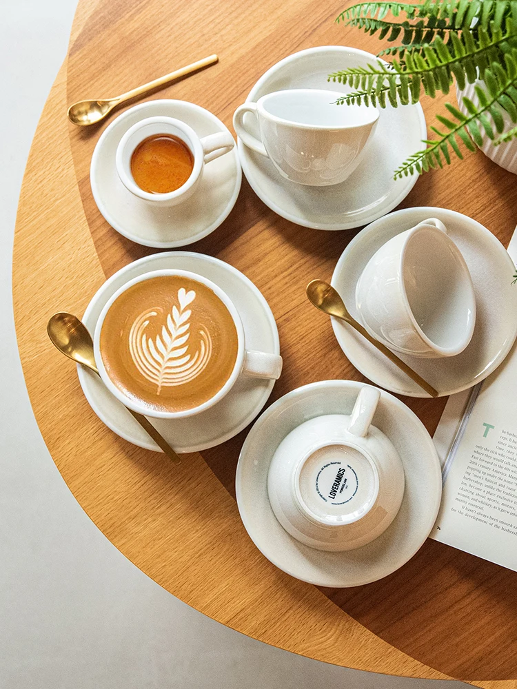 

Standard Italian Latte Ceramic Latte Coffee cup 200ml Simple Style Commercial