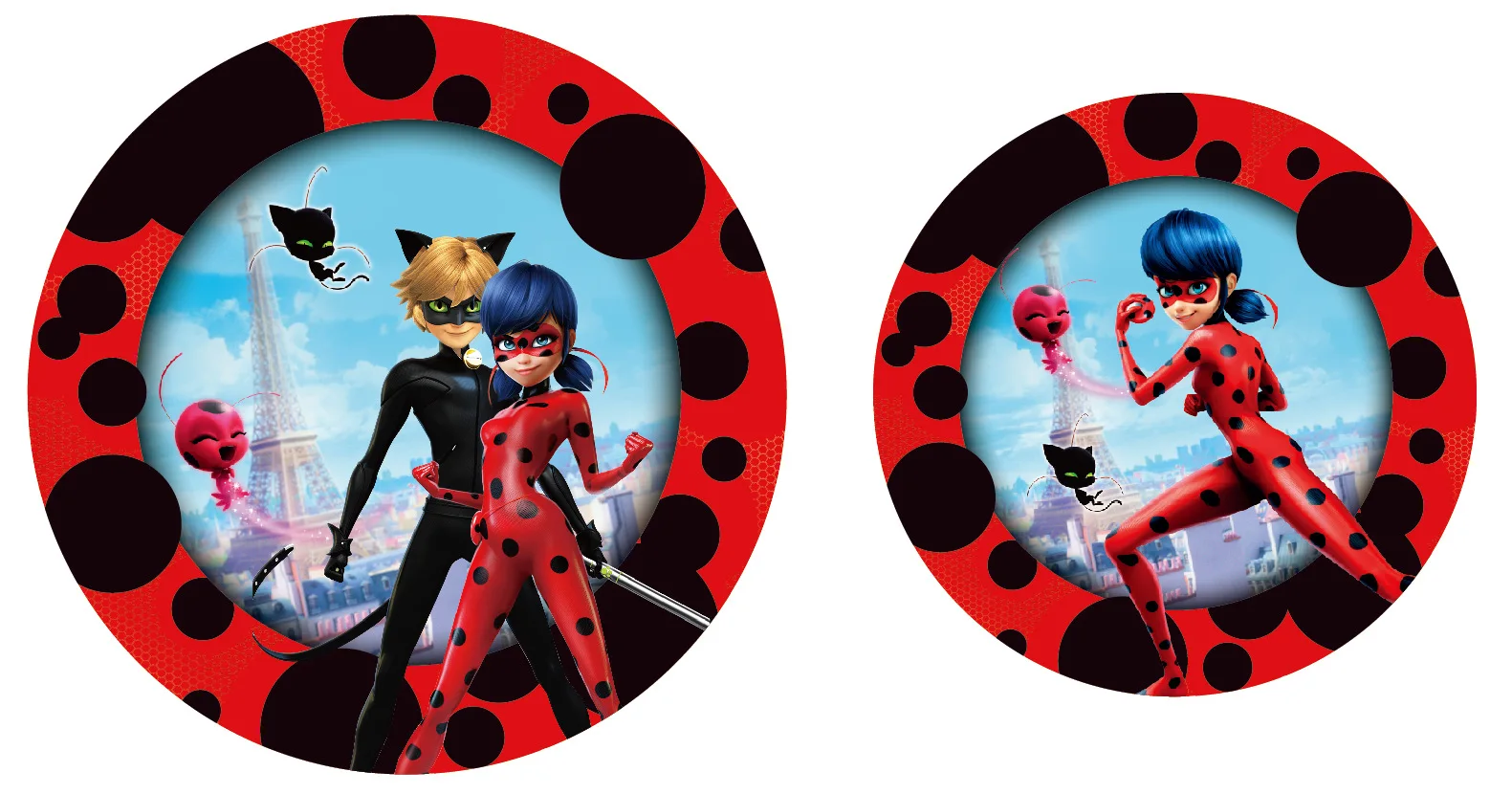 Наклейки Ladybugsss в стиле аниме маринетки Кот черный флаги тарелки для воздушных