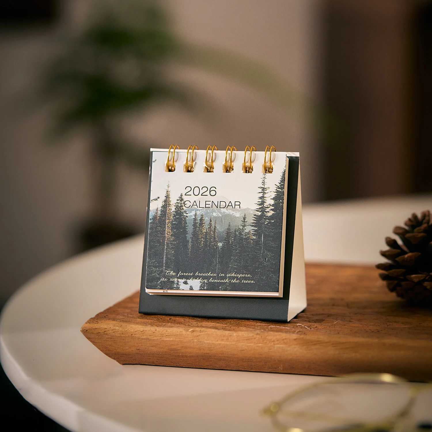 

Эстетический пейзажный календарь 2026, мини-маленький настольный календарь, портативный карманный ежедневный ежемесячный планировщик, повестка дня, офисный декор для рабочего стола