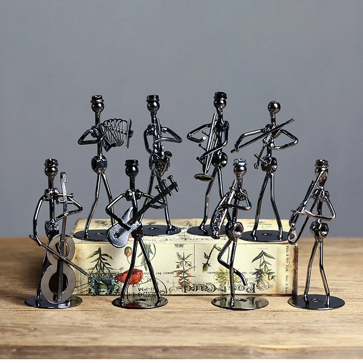 

8 шт. индивидуальная модель браслета железное украшение мини-персонаж Металлическая Статуя Декор для комнаты Ретро творческая офисная наст...