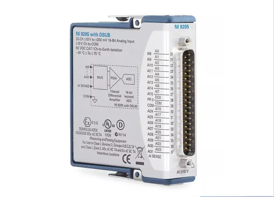 

NI 9205 voltage input module spring terminal 779519-01 37-pin D-SUB 779357-01 spot