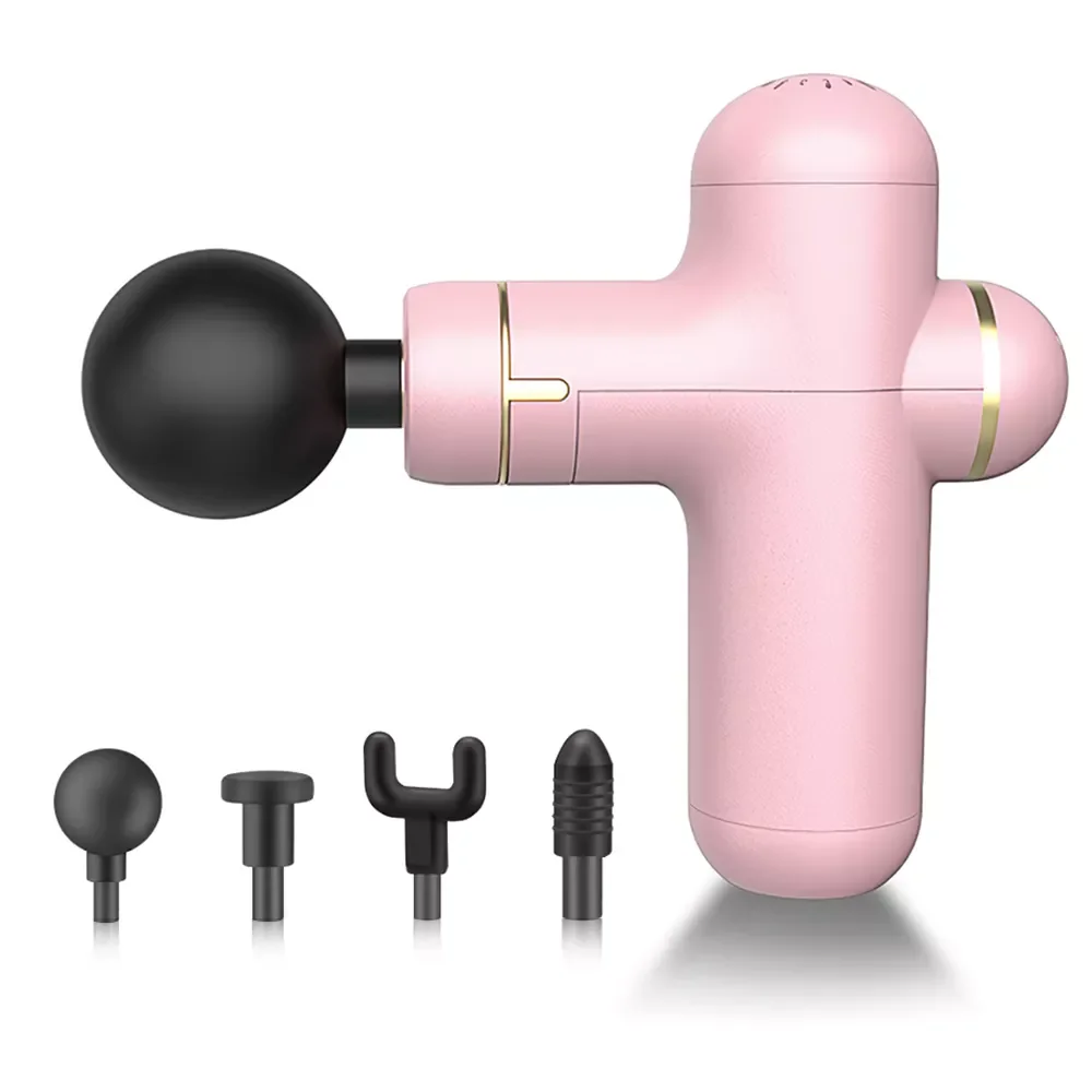

NEW2023 Deep Muscle Massage Gun Mini Fascia Gun Vibration Body Massage 4 Massage Heads Type-C Charging Relief Pain Tool