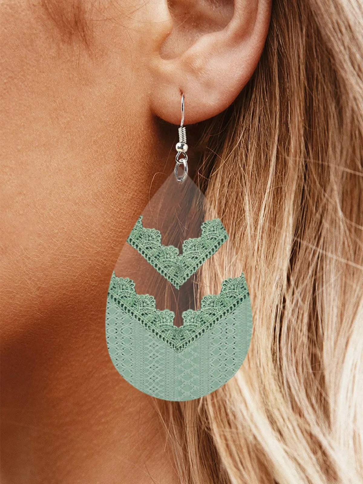 

Boho Acryl Water Drop Hook Earrings Dangle Bohemian Pendant Hoop Earring For Women Jewelry Wedding Gifts 2023 Trend