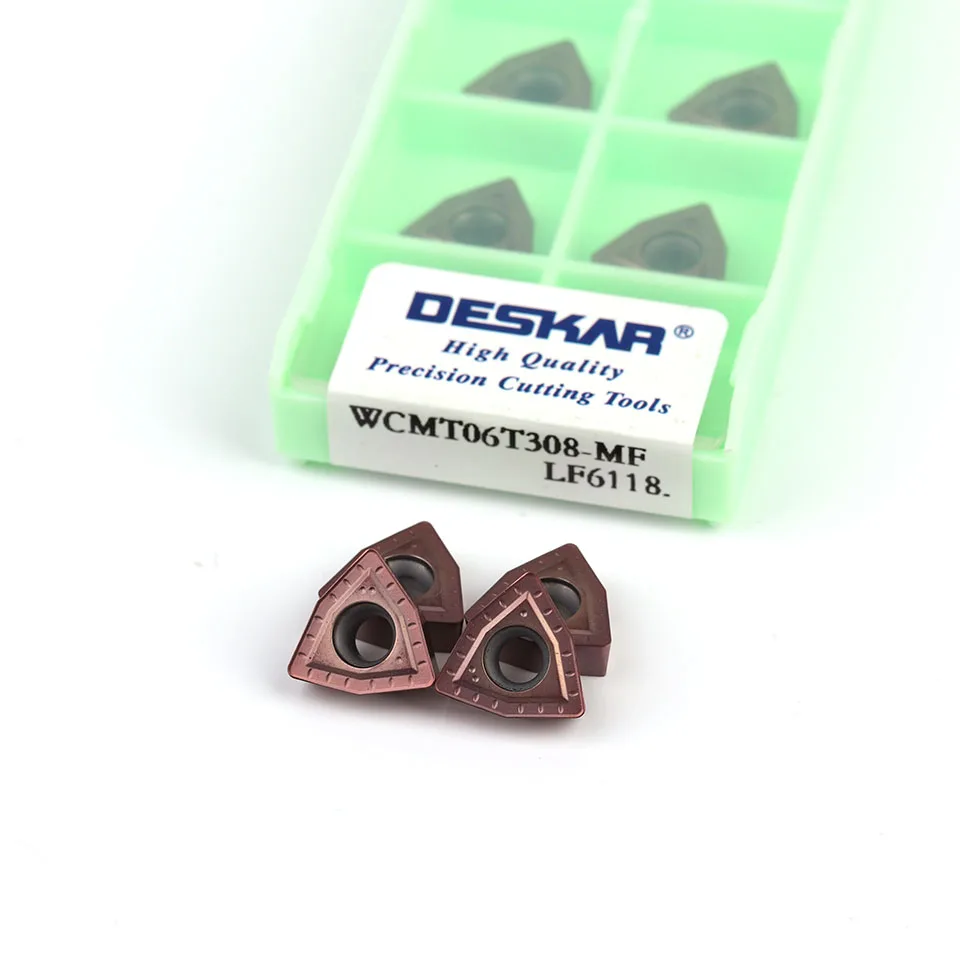 

DESKAR WCMX030208 WCMX040208 WCMT050308 WCMT06T308 WCMT080412 MF LF6118 Высококачественная вставка для U-образного сверла, детали для токарного инструмента с ЧПУ