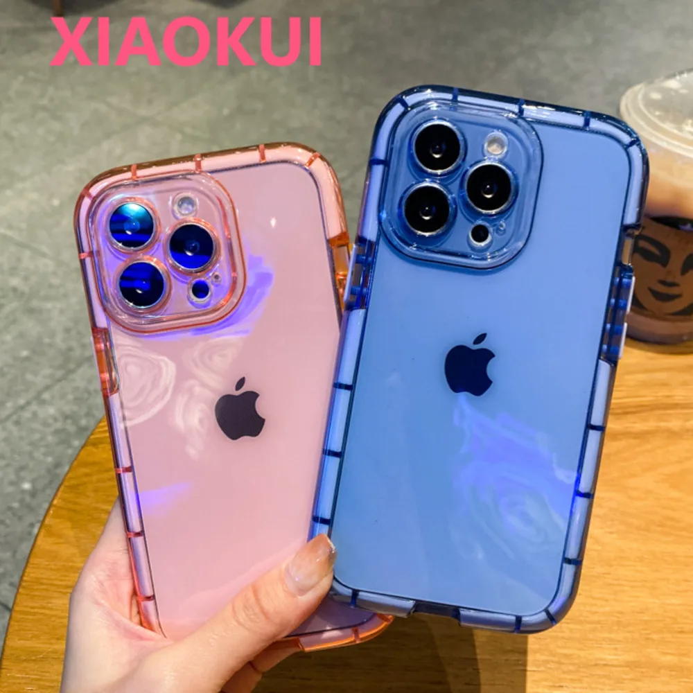 

Clear Luminous Bumper Transparent Case For iPhone 14 13 12 11 Pro Max Lens Soft Silicone Cover for iphone X XR XS 8 7 Plus SE20