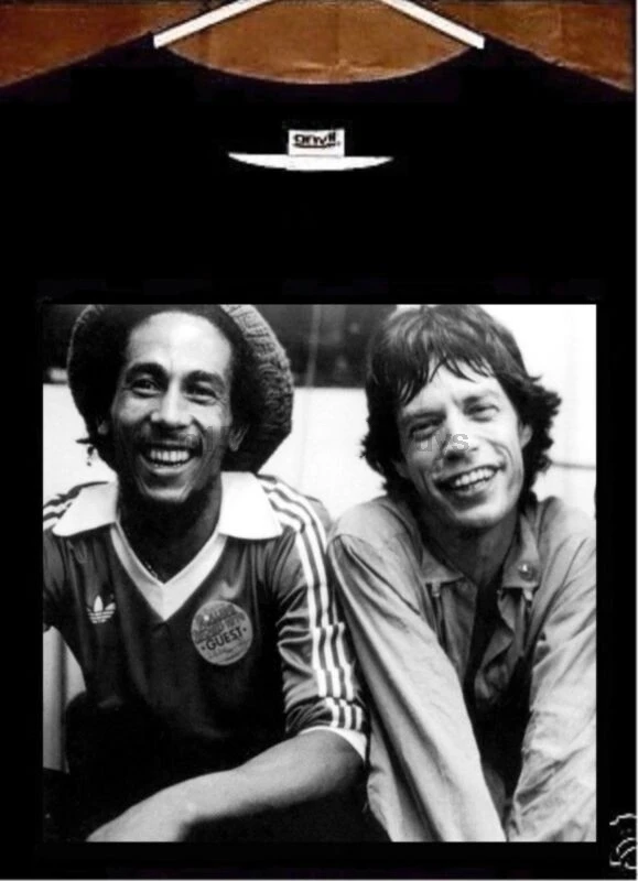 

Bob Marley T Shirt Bob Marley Mick Jagger Tee Shirt