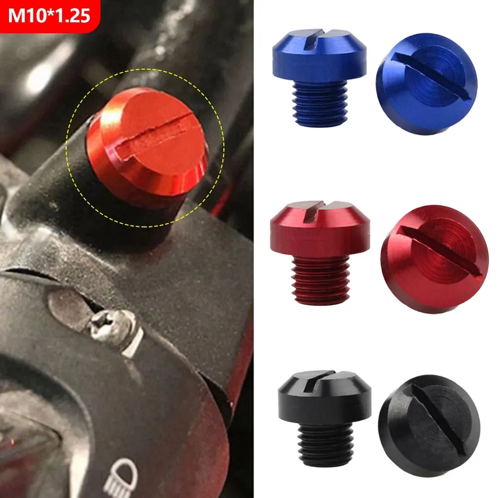 

2Pcs Mototcycle Clockwise Mirror Hole Plug Screw for Honda Kawasaki Suzuki Car Accessories Mototcycle Mirror Hole Screw M10*1.25