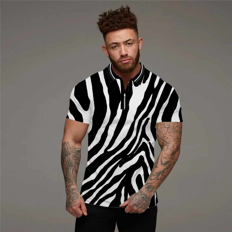 

2022 New Cross-border 3D Printing Casual Short Sleeve POLO Shirt Factory Wholesale Men's Casual Fashion Summer POLO Shirt
