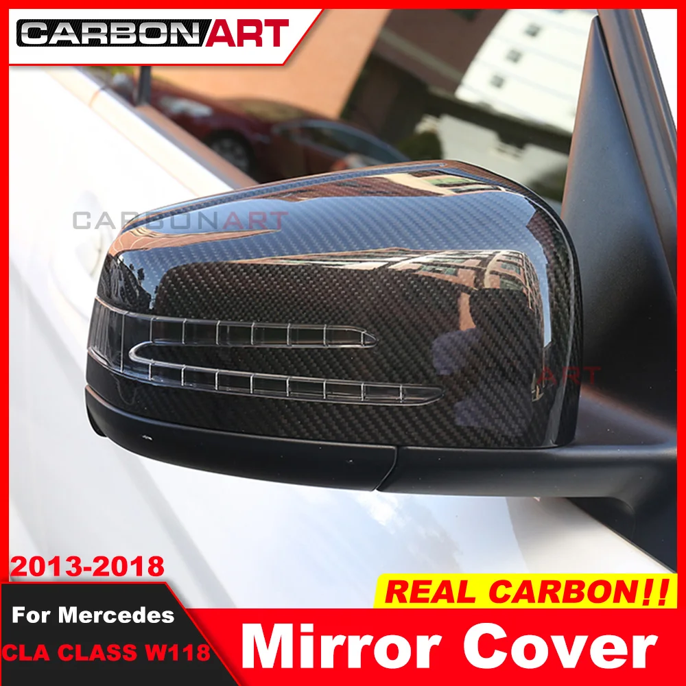 

Зеркальные крышки для benz CLA class w118 100% реальная фотография для CLA class w118 2013-2018 углеродная зеркальная крышка