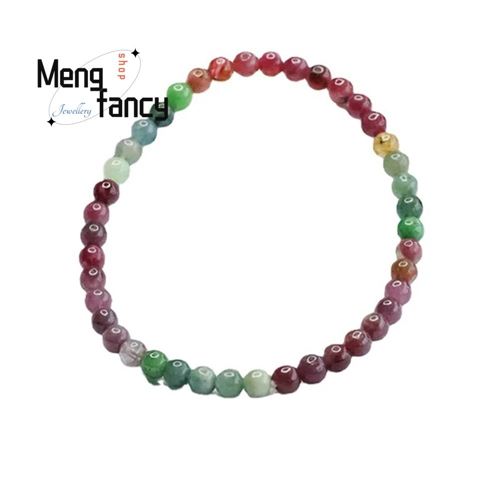 Браслет из натурального радужного турмалина браслет старого бразильского