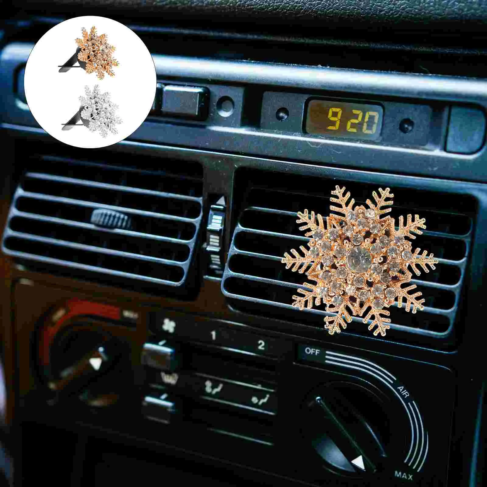

Car Diffuser Clip Clips Air Vent Perfume Freshener Bottle Snowflake Bling Fragrance Aroma Aromatherapy Conditioner Ornament Auto