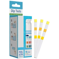 50pcsset pool test strips 3 in 1 spa hot tub swimming pools test papers easy quick detection strips water tester fping