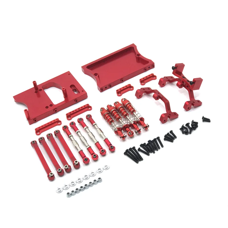 

Metal Upgrades Tail Rails Shock Brackets Shock Absorbers Tie Rod Mounts 7 Pack For MN 1/12 D90 D91 D96 MN98 99S RC Car Parts