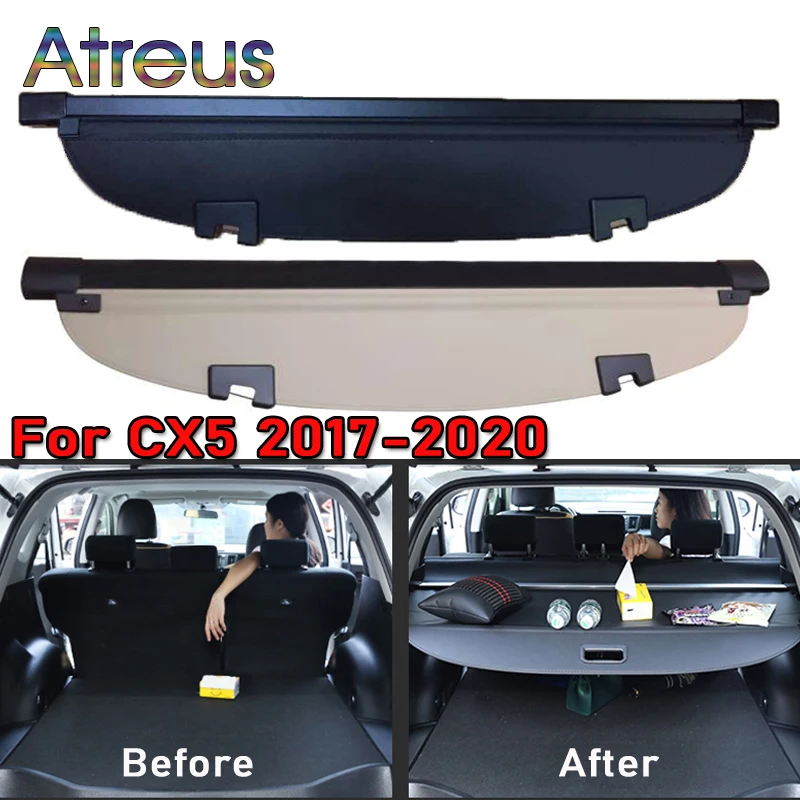 

Rear Trunk Cargo Cover for Mazda CX5 2021 2017-2020 2022 CX-5 Retractable Luggage Carrier Security Partition Shield Accessories