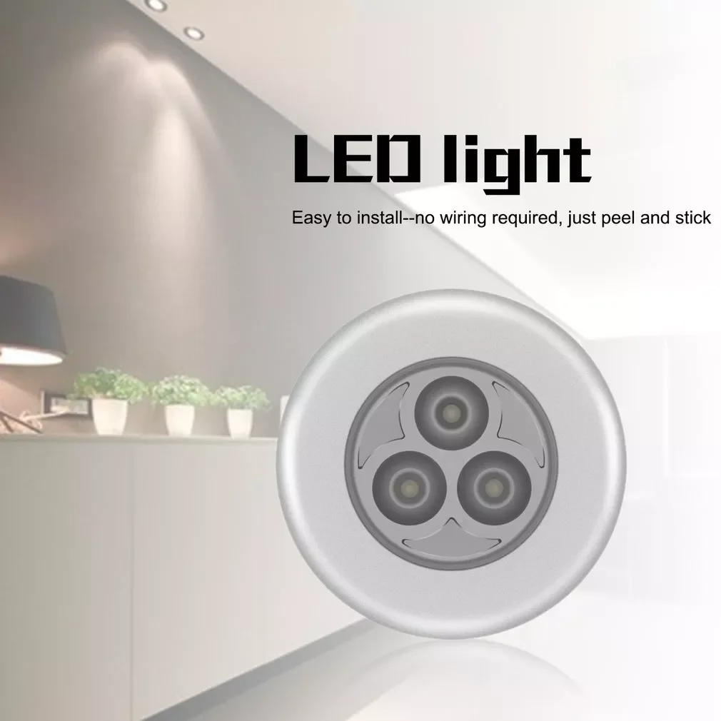 

New Batterij Aangedreven Wandlamp Zelfklevende Cordless Stick Tap Kledingkast Slaapkamer Licht Lamp Auto Plafond Night Lights