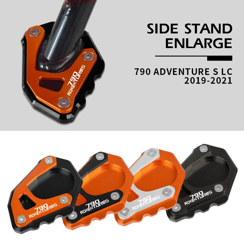

Motorcycle Side Stand Extension Kickstand Foot Pad Support Plate FOR 790 Adventure S ADV 790Adventure S LC 2019 2020 2021