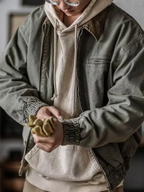 Весенне-осенняя японская модная тяжелая потертая куртка-карго американская