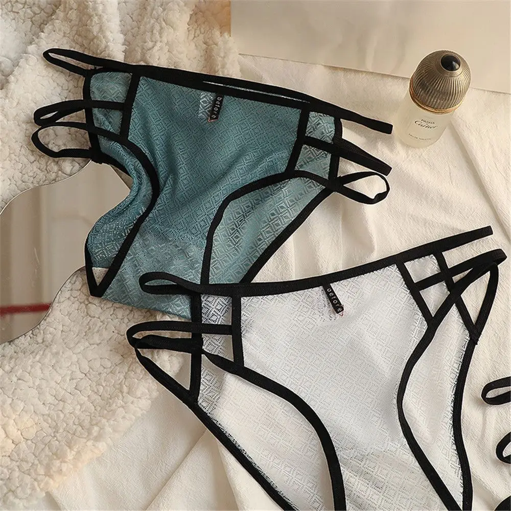 

Sexy Panties Women's Underwear Fshion Bandage Hollowed Out Briefs Mid Waist Seamless Comfort Underpants Female Lingerie