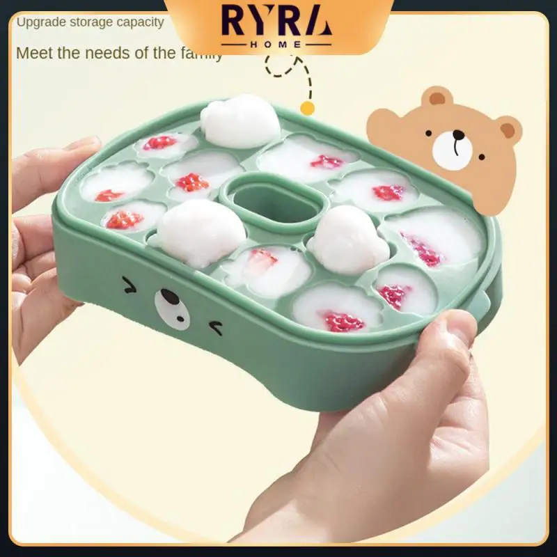 

Silicone Ice Trays Quick Freezing Easy Demoulding Ice Box Light Luxury Cartoon Kitchen Tools Accessories Ice Storage Box Diy