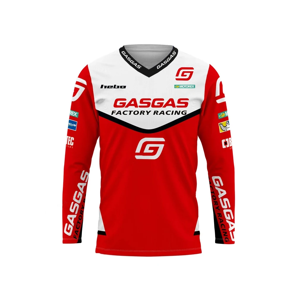 

2022 GASGAS Downhill Jersey Moto Enduro MTB Dirt Bike Men's Maillot Hombre ATV Motocross DH Off Road Mountain Cycling Jersey MX