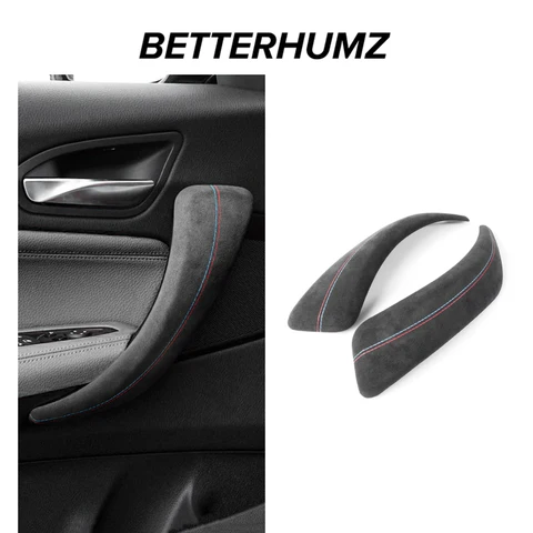 Обертка из алькантары для BMW F20 серии 1, внутренняя дверь автомобиля, ручка, полоса, подлокотник, панель, накладки, аксессуары для тюнинга