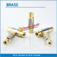 dual rca female to rca female audio and video connection brass lotus rf connector extension conversion
