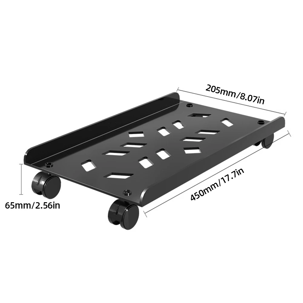 Подставка для ПК компьютерной башни с колесиками на колесиках Стальная башня