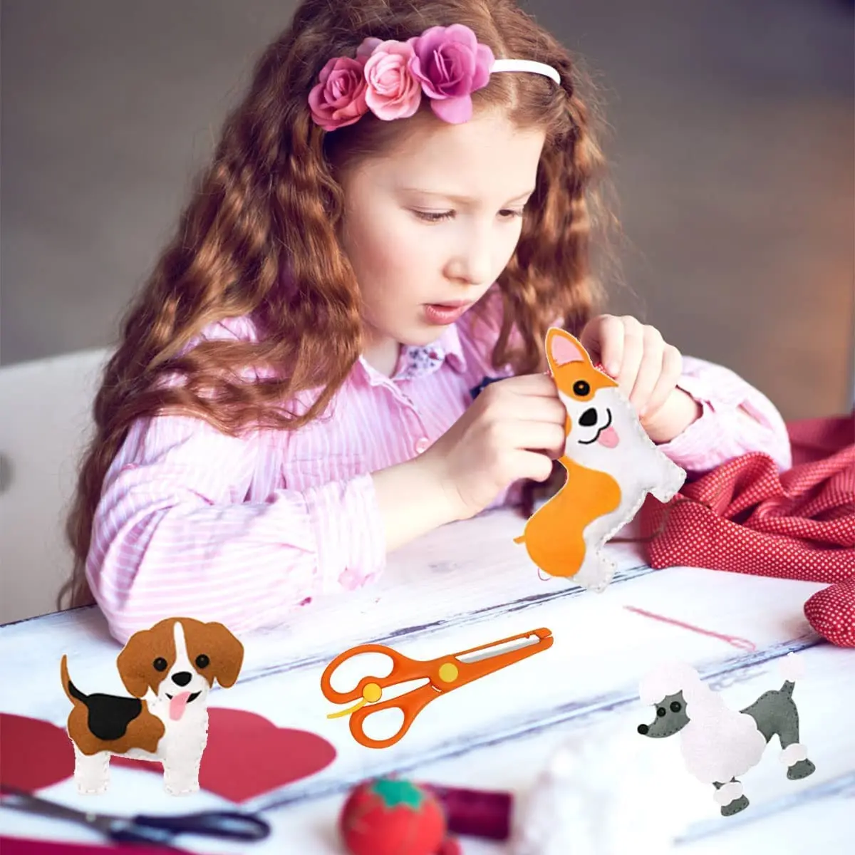 Набор для шитья сделай сам с изображением животных и щенков наборы рукоделия из