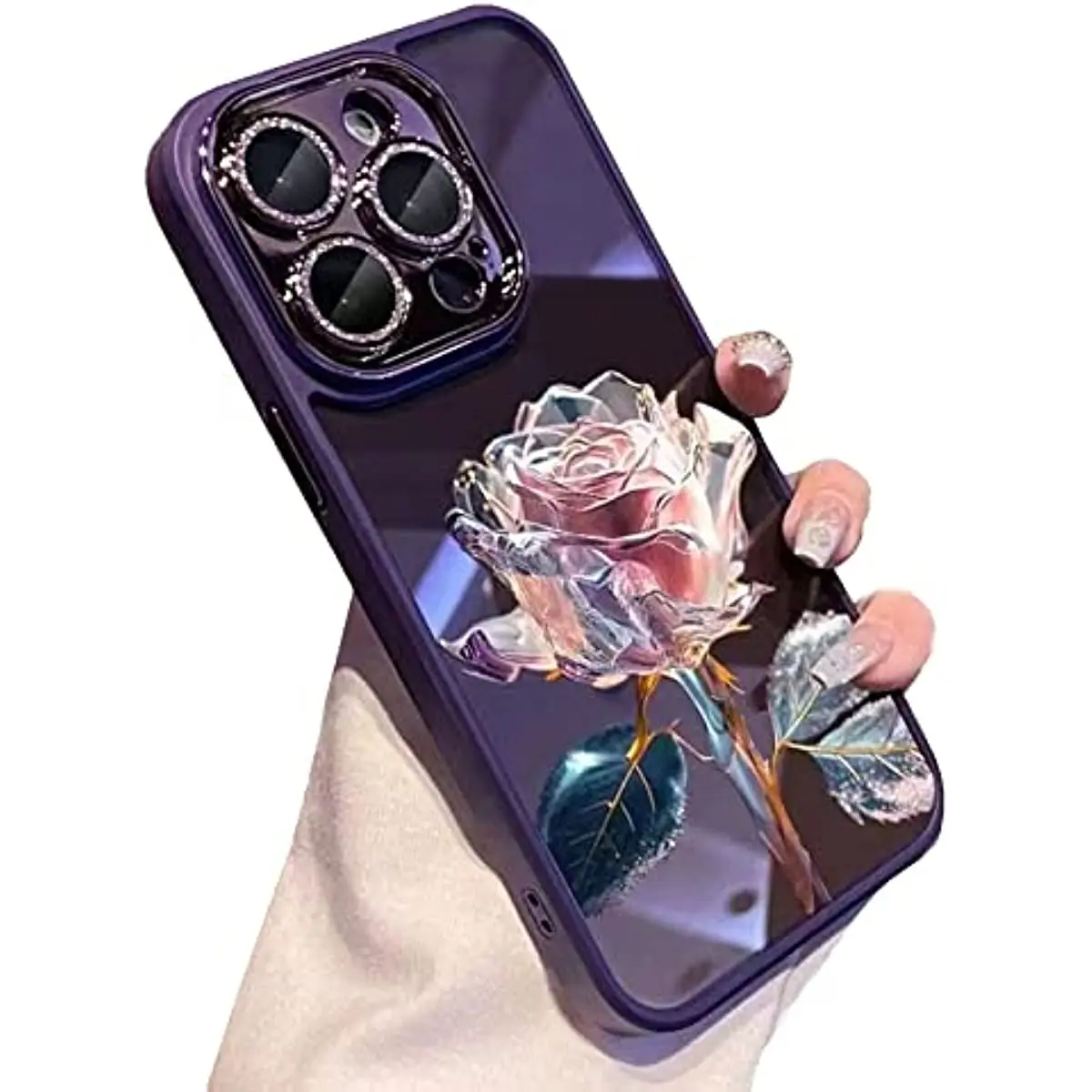 

Hawtrytoa Fairy Rose for iPhone Case, Fairy Rose Phone Case for iPhone 12/13/14 Pro Max (Pink,for iPhone 14 Pro max)