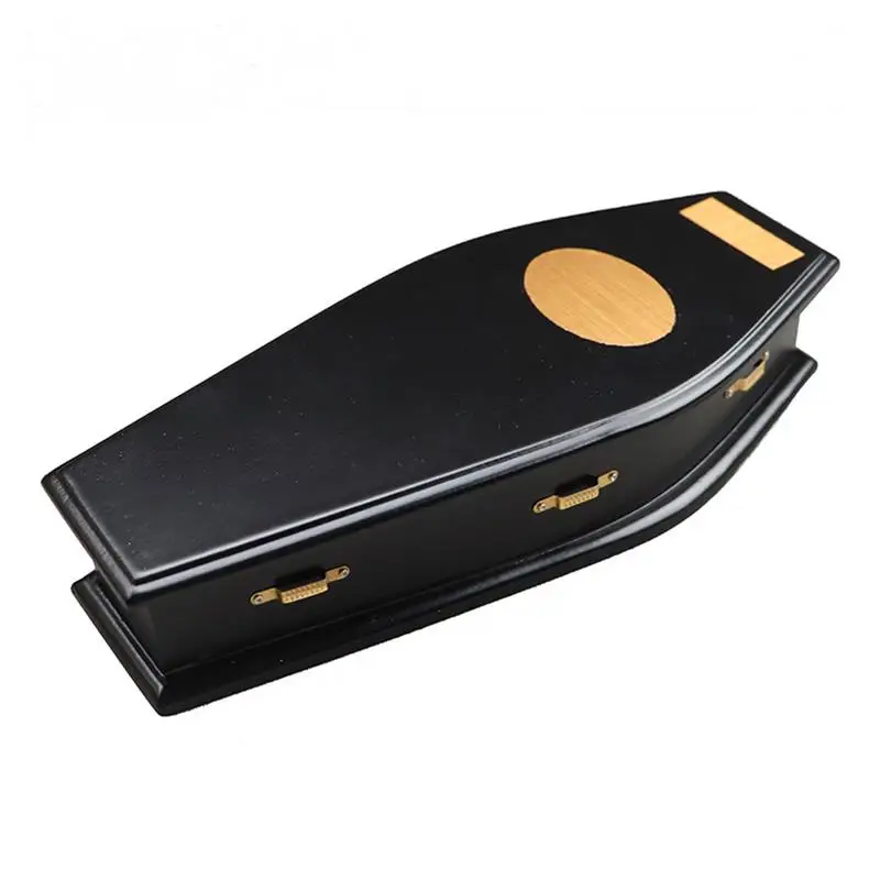 

Box Coffin Halloween Candy Party Container Wood Jewelry Gift Wooden Boxes Storage Shaped Prop Favors Chest Casket Treat Mini