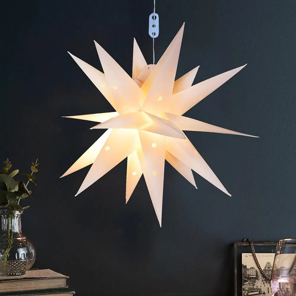 

Hanging Explode Star Decor Light Window Grille Paper Lantern Stars Lampshade For Christmas Party Garden Hanging Decoration