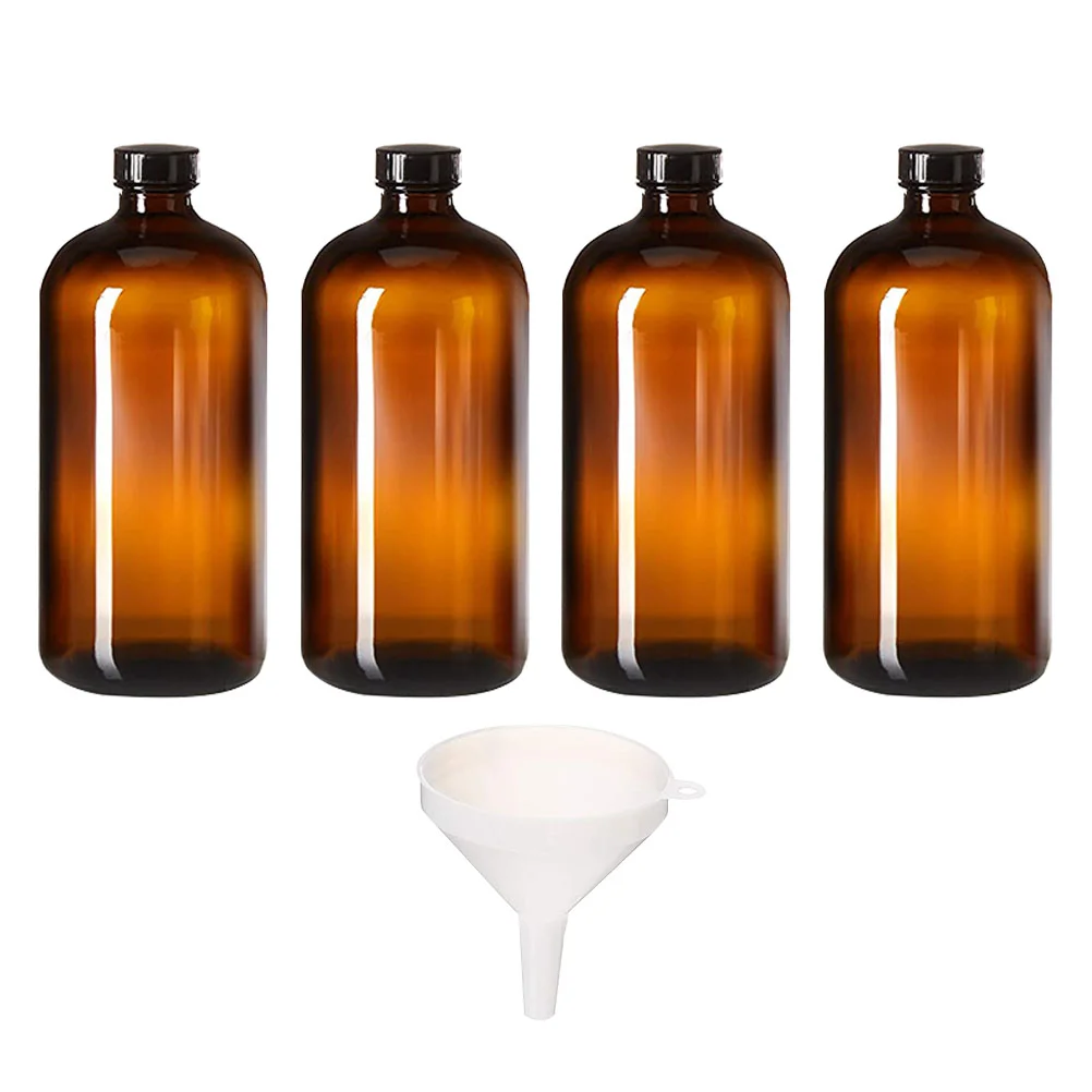 

4 Pcs Vial Glass Bottle Travel Spray Bottles Essential Oils Containers High Borosilicate Reagent