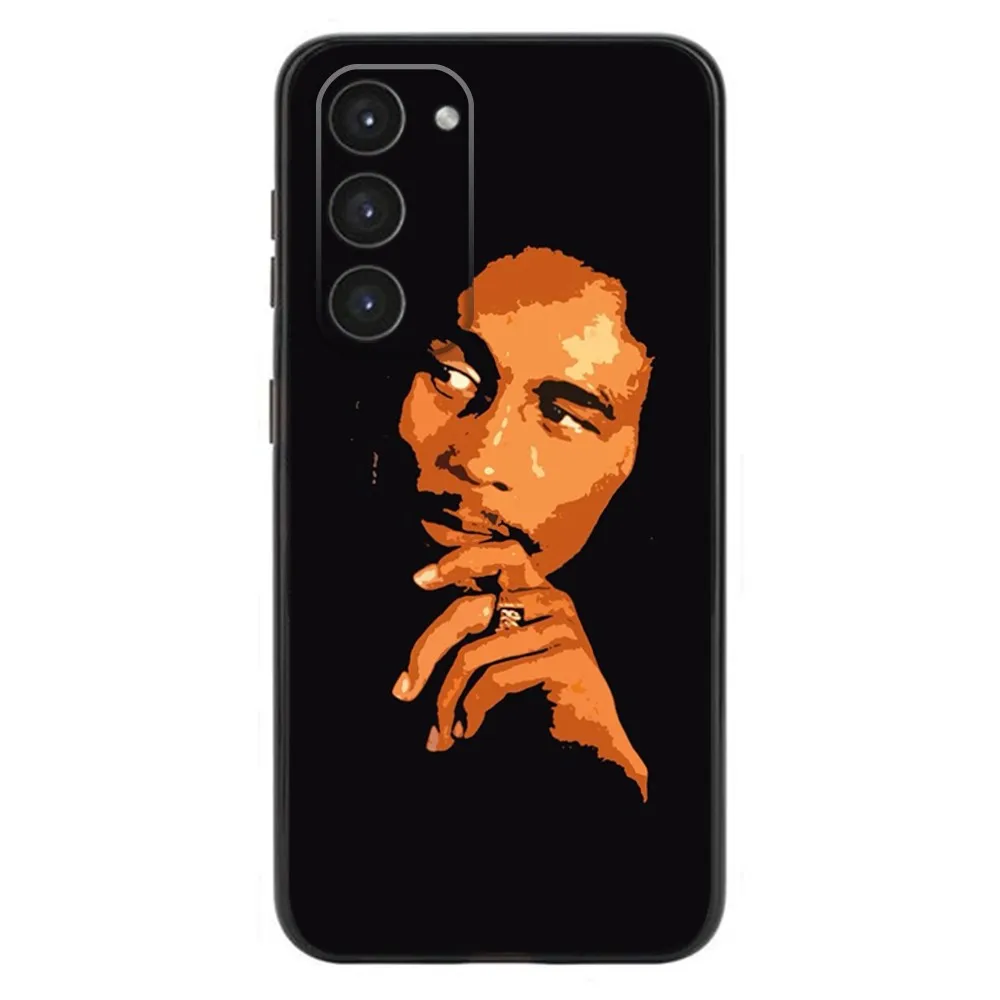 Фото Чехол для телефона Rapper B-Bob M-Marely, силиконовый чехол для Samsung Galaxy A20, A21s, A22, A31, A32, A52, A53, A72, 73, A80, A91, мягкий черный чехол №4