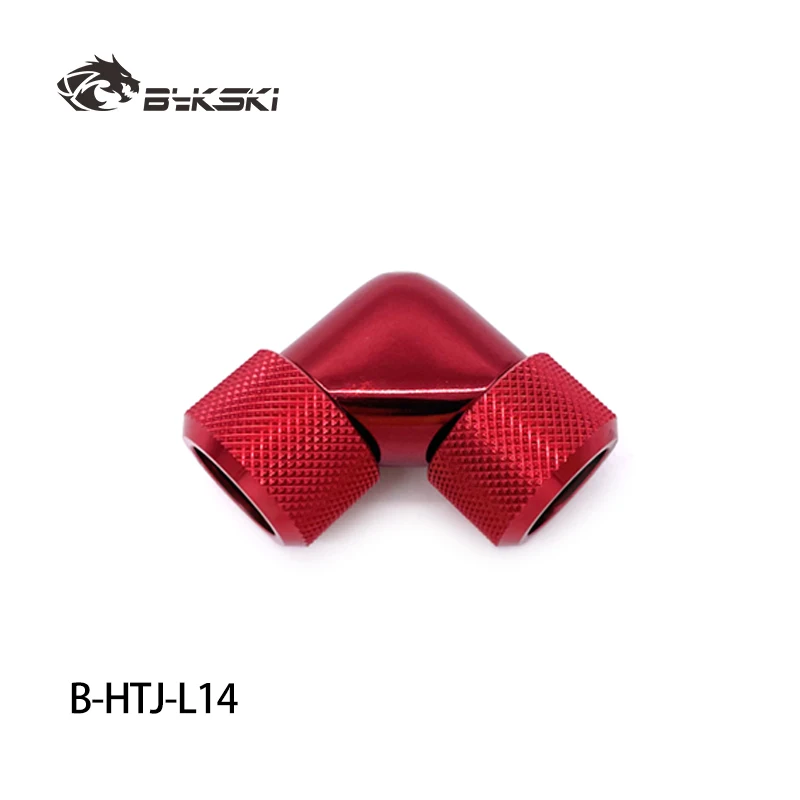 Фото Компрессионный фитинг Bykski B-HTJ-L14 для жестких трубок (OD14мм/OD16мм), 90 градусов, для ПЭТГ/акриловых трубок, аксессуар для компьютеров №3