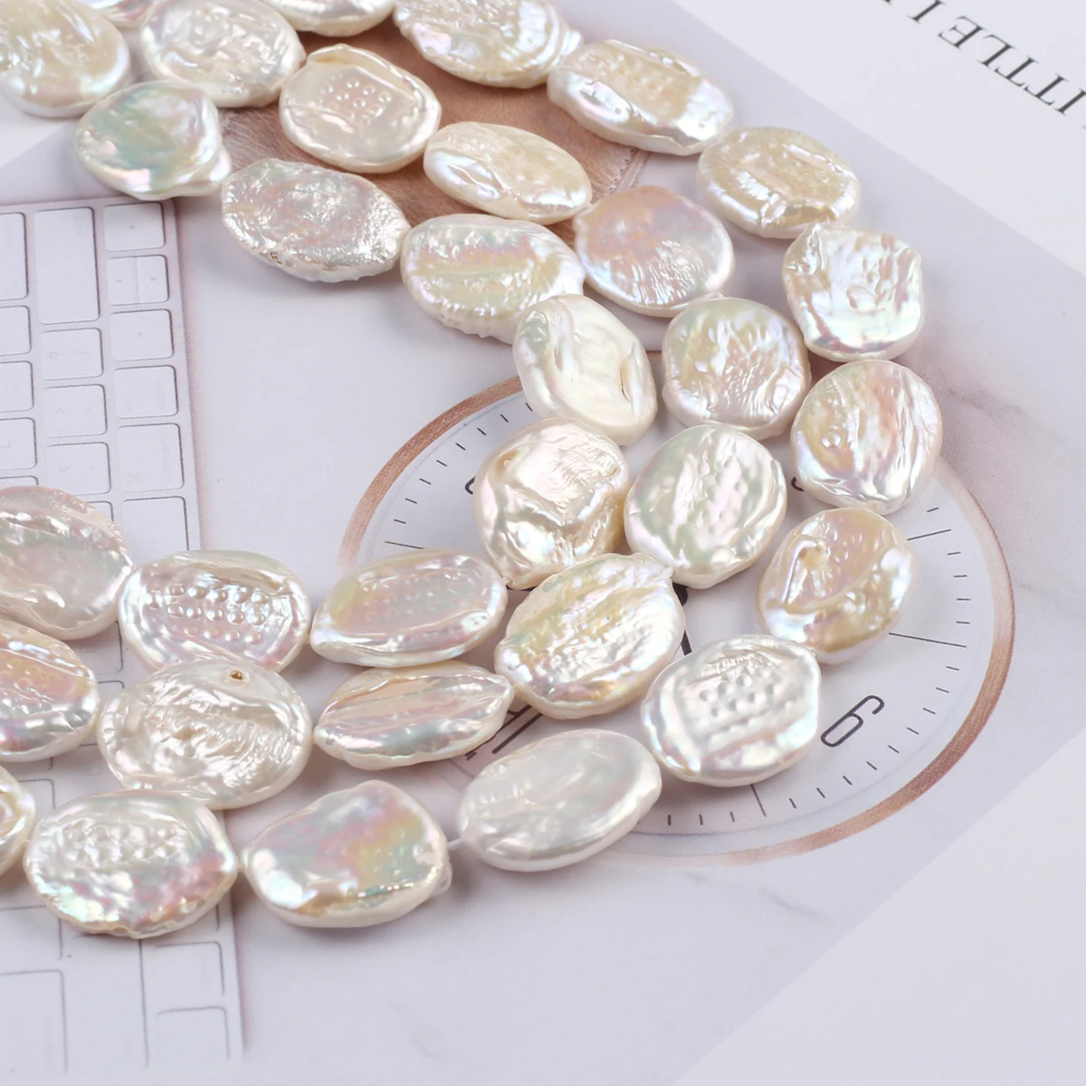 Natural Freshwater Pearl White Oval Pearl Beads Charms For Jewelry Making DIY Necklace Bracelet Earrings Accessory