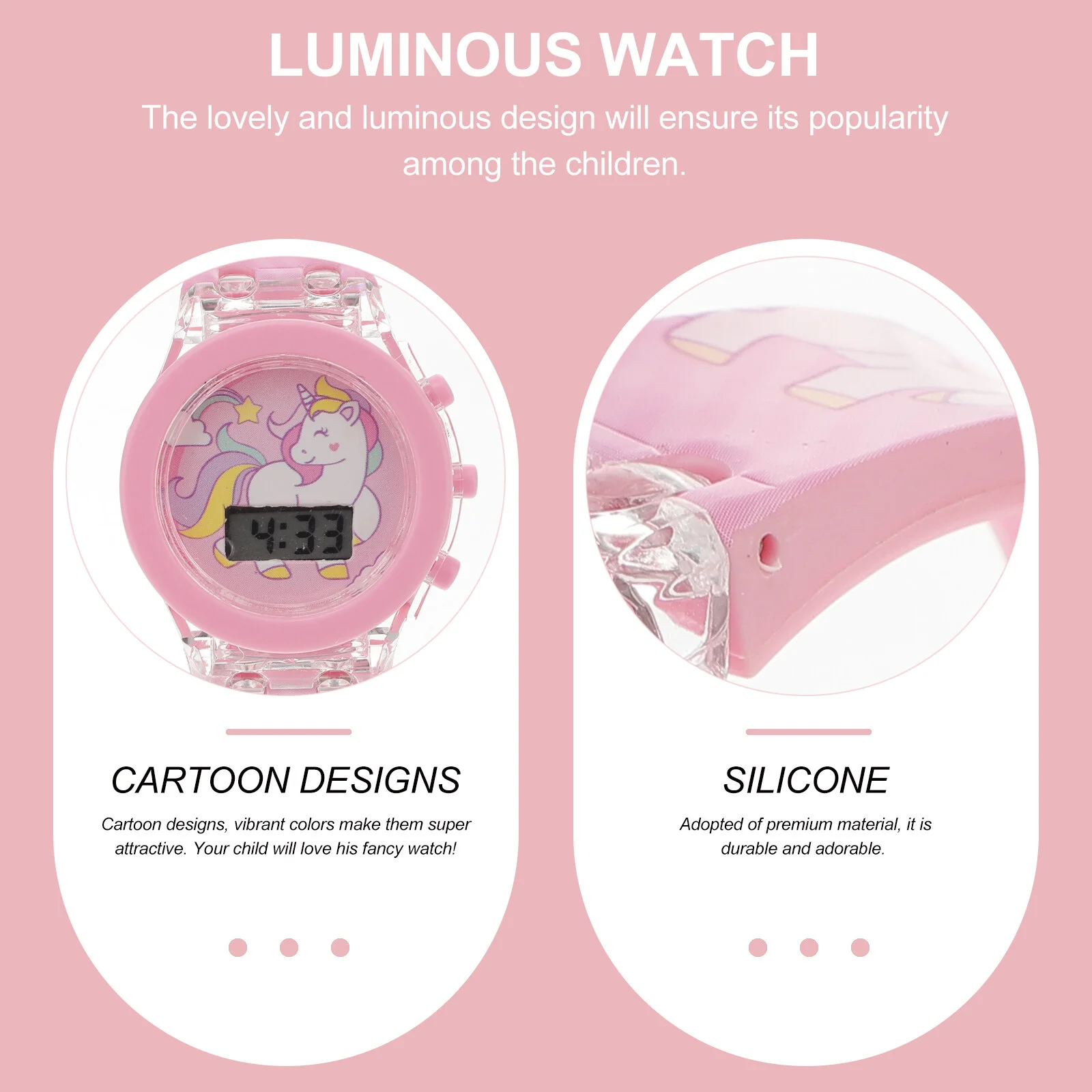 Children's Watch Kids Unicorn Luminous Toddlers Toys Cute Boy Toddler Toys