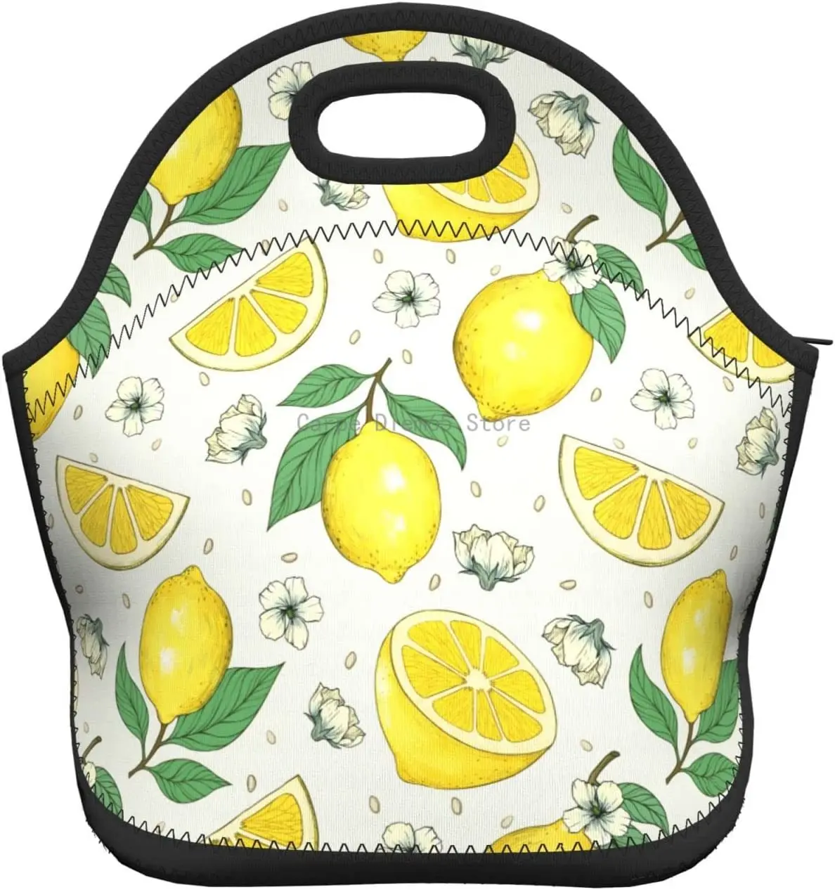 

Lemons Insulated Neoprene Lunch Bag Tote Lunch Bags Portable Lunch Box Cooler Lunch Bag for Picnic/Boating/Fishing/Work