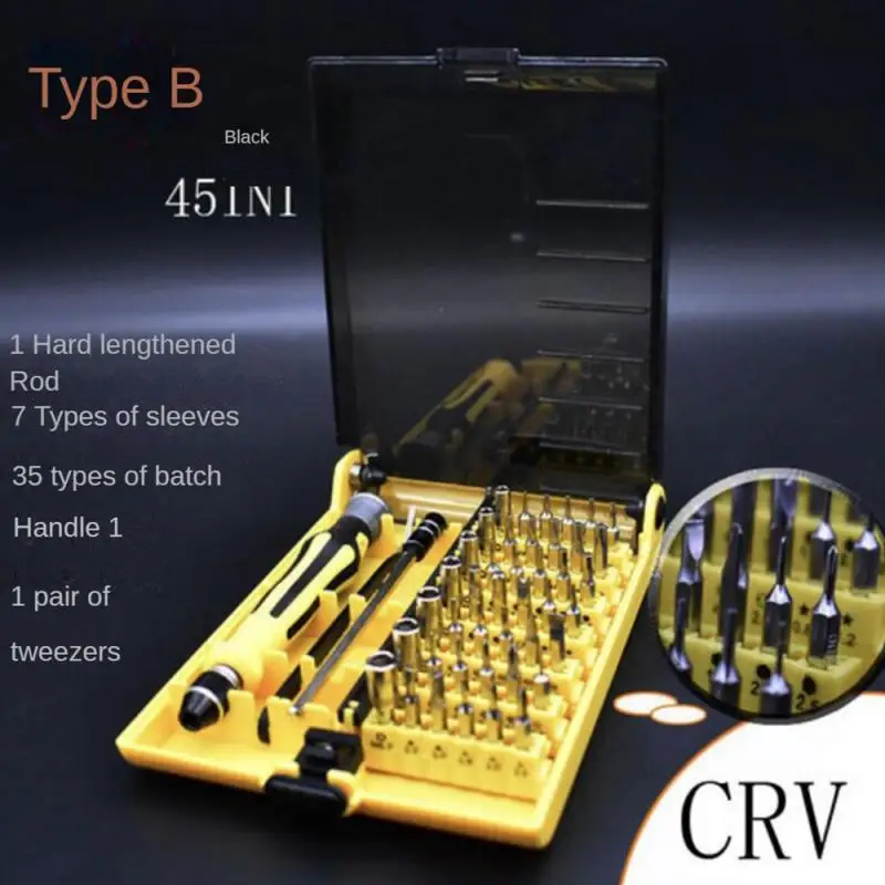

Screwdriver Set 45 In 1 Magnetic Screw Bit Kit With Electrical Driver Remover Wrench Repair Phone PC Tools