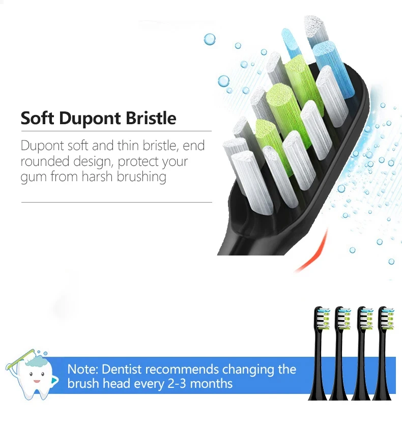 100 шт. сменная насадка для зубной щетки Xiaomi Soocas электрическая звуковая зубная