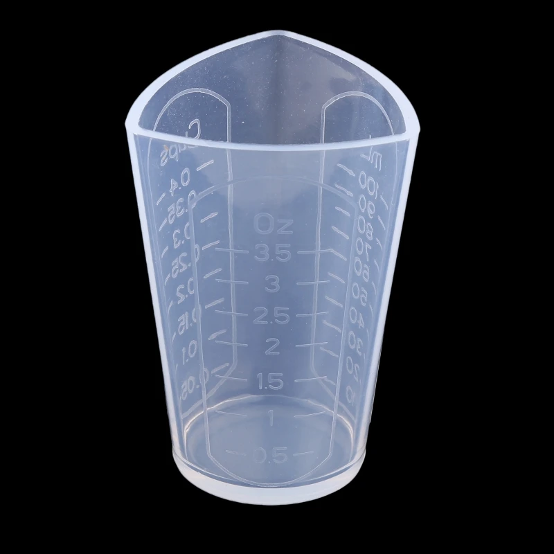 

95AB Triangle Measuring Cups Molds Transparent Baking Cups Making Silicone Moulds BPA-Free for Epoxy Resin Home Decorations